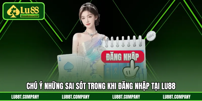 Chú ý những sai sót trong khi đăng nhập tại LU88